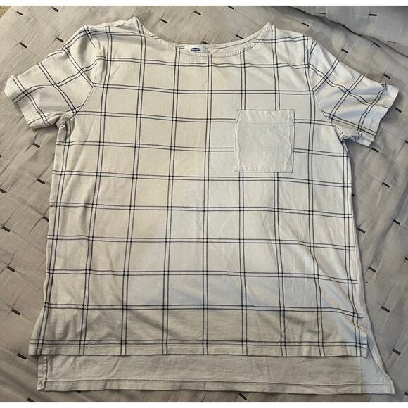 Old Navy Plaid Tee small - Picture 1 of 5